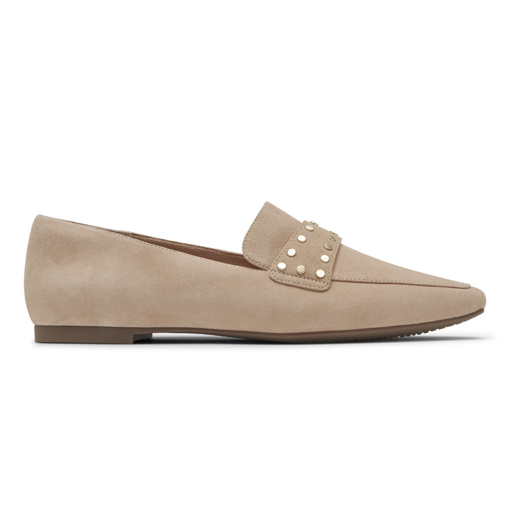 Rockport Loafers Dame Beige - Total Motion Laylani Studded - TYAO05896